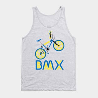 Blue & Yellow BMX Burner Tank Top